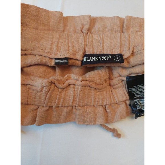 BlankNYC Paper Bag Camel Drawstring Elastic Waist High-Rise Short Shorts S - Picture 6 of 7